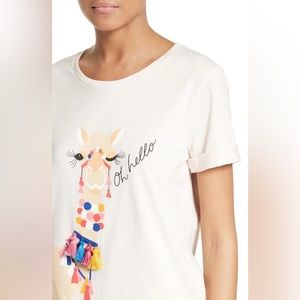Kate Spade Oh Hello Camel Tee, Size M NWT
